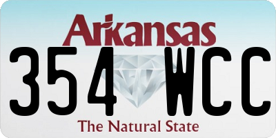 AR license plate 354WCC