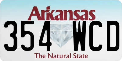 AR license plate 354WCD
