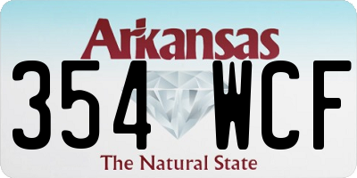 AR license plate 354WCF