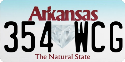 AR license plate 354WCG