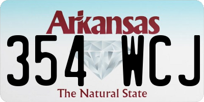 AR license plate 354WCJ