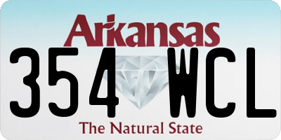 AR license plate 354WCL
