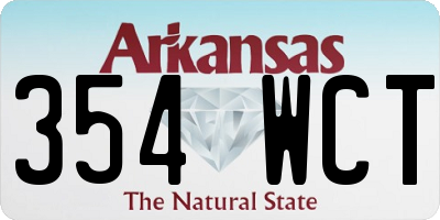 AR license plate 354WCT