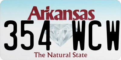 AR license plate 354WCW