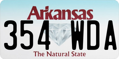 AR license plate 354WDA