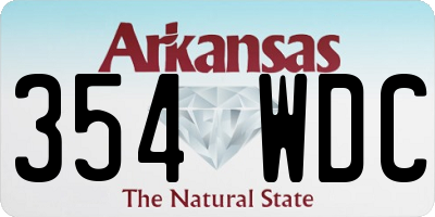 AR license plate 354WDC
