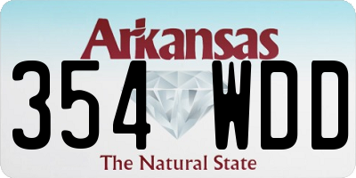 AR license plate 354WDD