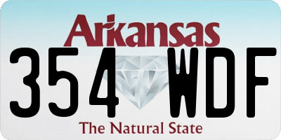 AR license plate 354WDF