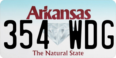 AR license plate 354WDG