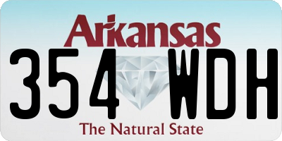 AR license plate 354WDH