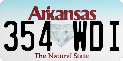 AR license plate 354WDI