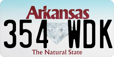 AR license plate 354WDK