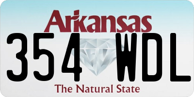 AR license plate 354WDL