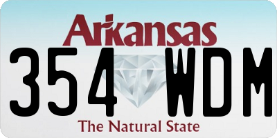 AR license plate 354WDM