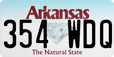AR license plate 354WDQ