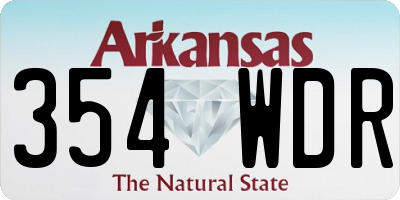 AR license plate 354WDR