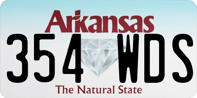 AR license plate 354WDS