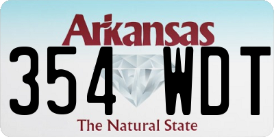 AR license plate 354WDT