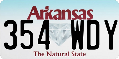 AR license plate 354WDY