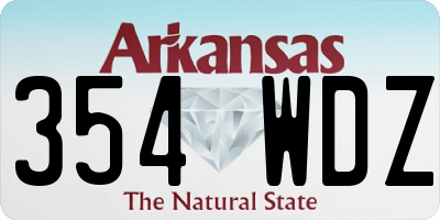 AR license plate 354WDZ
