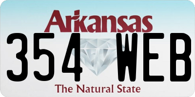AR license plate 354WEB