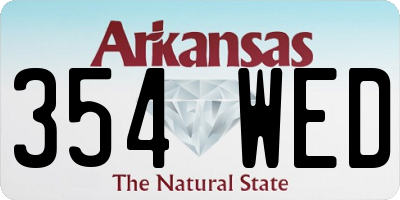 AR license plate 354WED