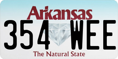 AR license plate 354WEE