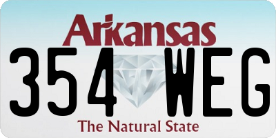 AR license plate 354WEG