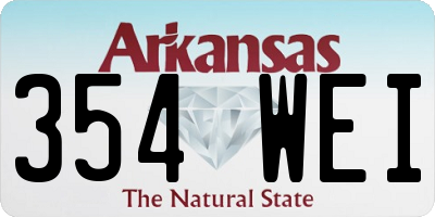 AR license plate 354WEI
