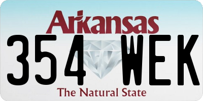 AR license plate 354WEK