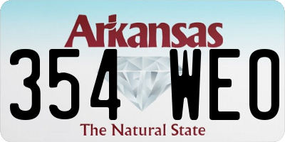 AR license plate 354WEO