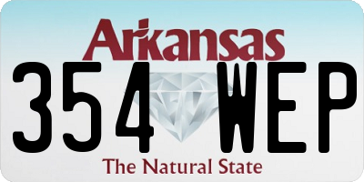 AR license plate 354WEP
