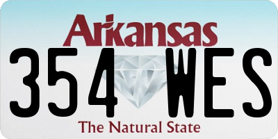 AR license plate 354WES