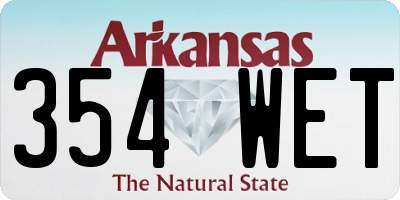 AR license plate 354WET