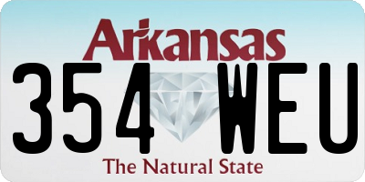 AR license plate 354WEU