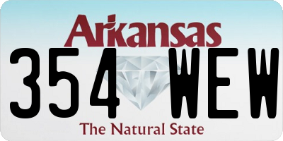 AR license plate 354WEW
