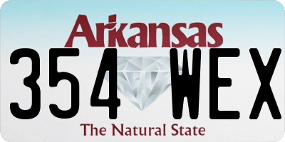 AR license plate 354WEX
