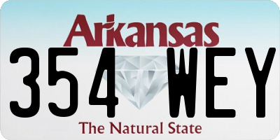 AR license plate 354WEY