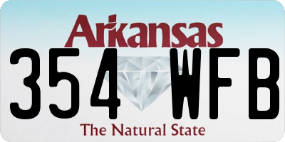 AR license plate 354WFB