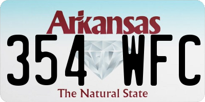AR license plate 354WFC