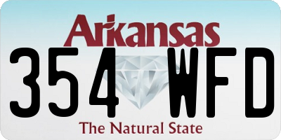 AR license plate 354WFD