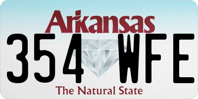 AR license plate 354WFE