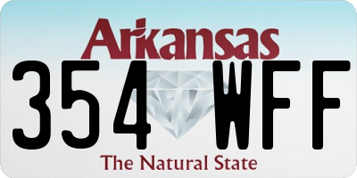 AR license plate 354WFF