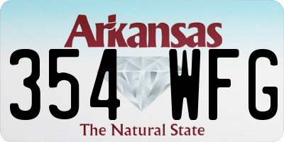 AR license plate 354WFG