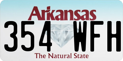 AR license plate 354WFH