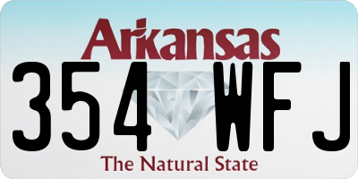 AR license plate 354WFJ