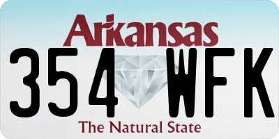 AR license plate 354WFK