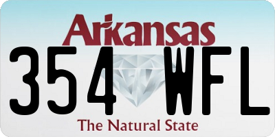AR license plate 354WFL