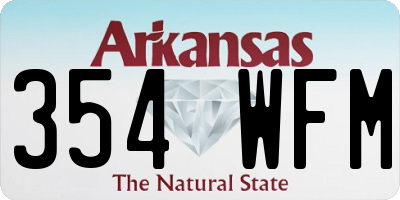 AR license plate 354WFM