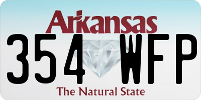 AR license plate 354WFP